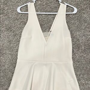 Elegant Cream Sleeveless Dress